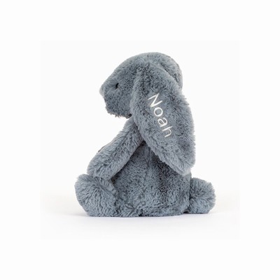 Jellycat Bashful Dusky Blue Bunny Medium USA | 19637GAJN